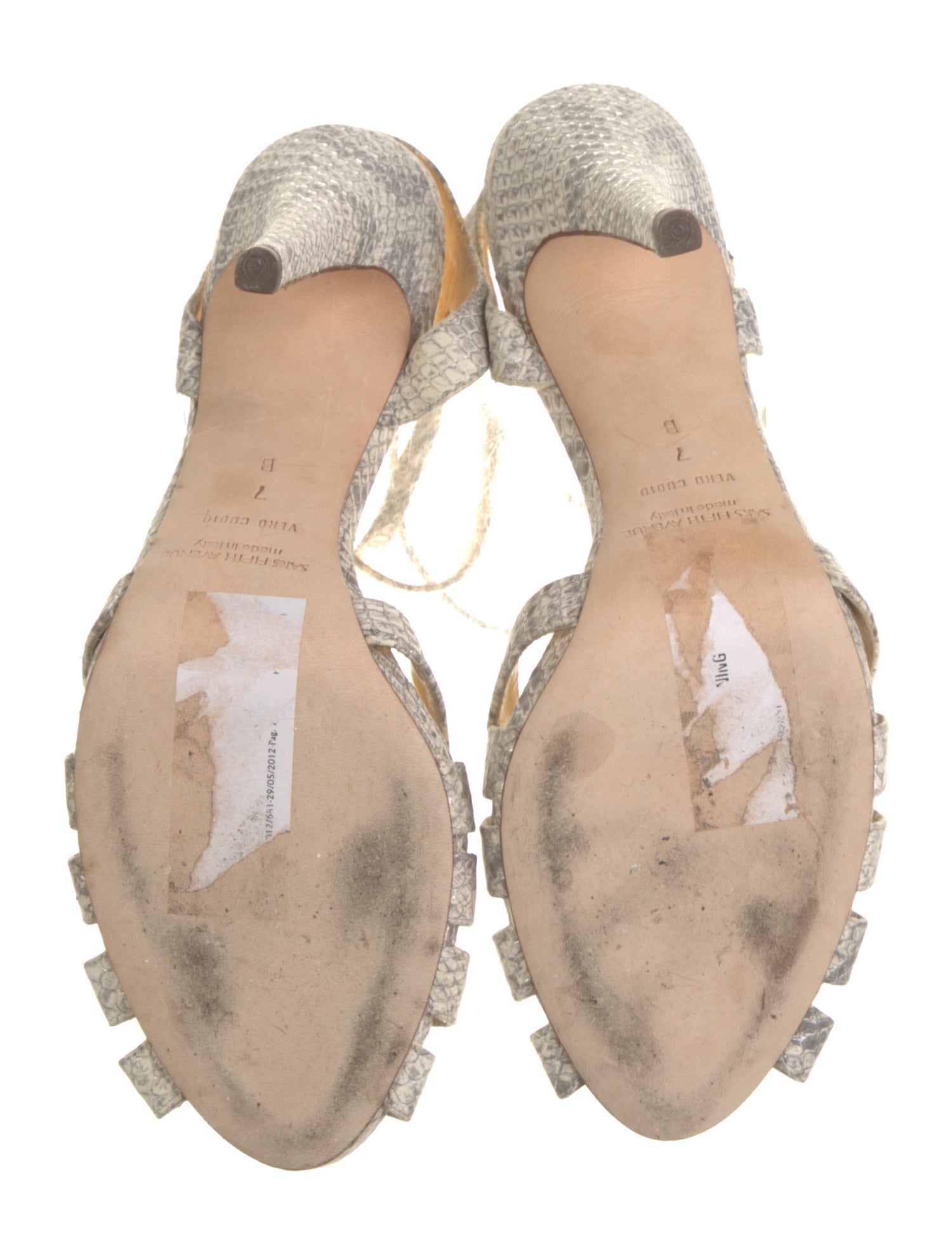 Saks Fifth Avenue Leather Animal Print Sandals